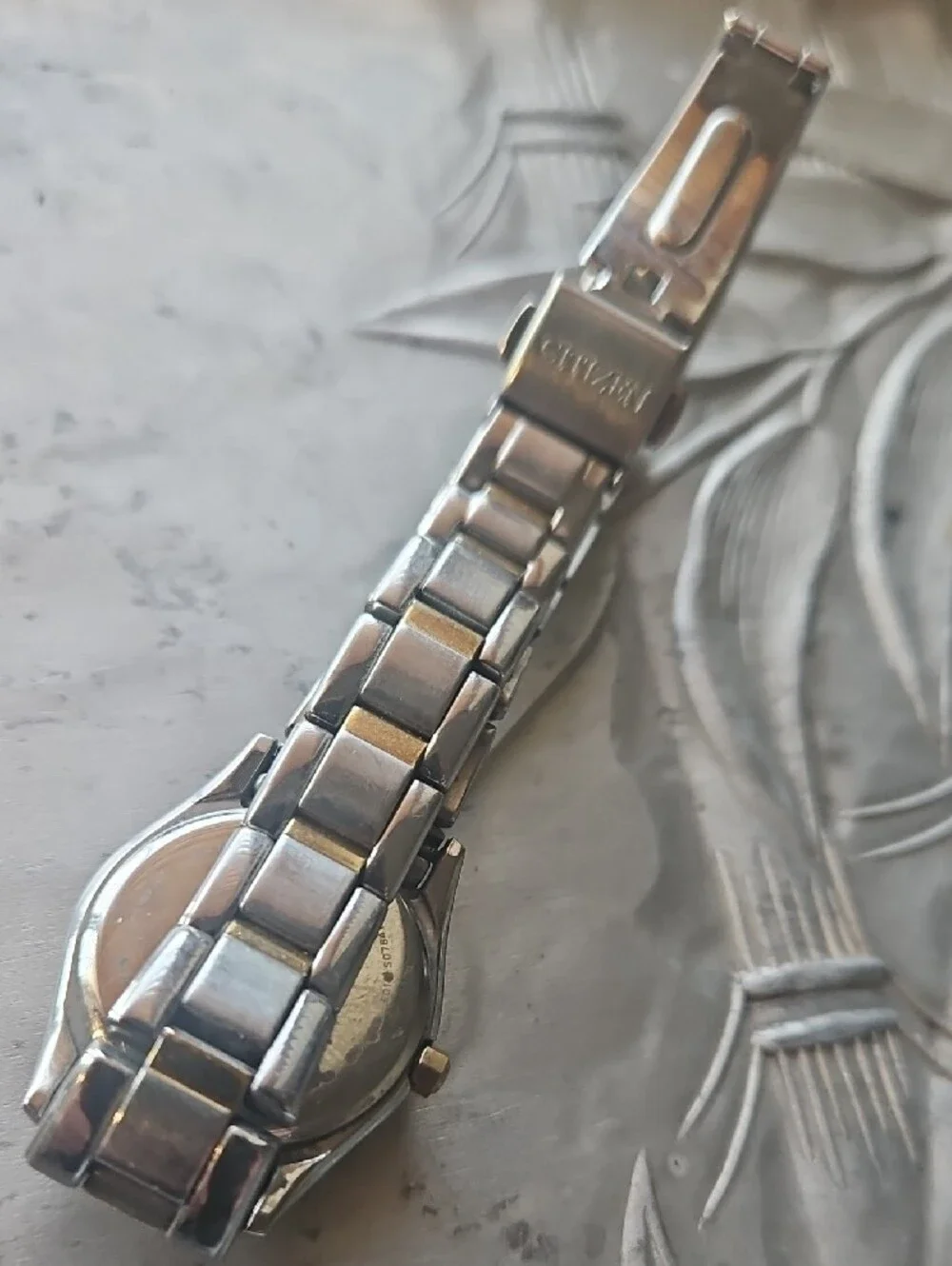 Citizen Two-Tone Silver and Gold Women’s Crystal Accent Watch